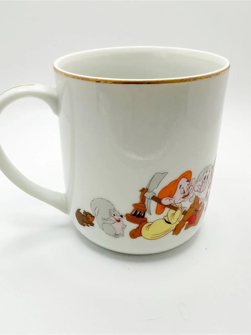 Rare Vintage Walt Disney Snow White & the Seven Dwarfs Cup Mug Porcelain  Japan